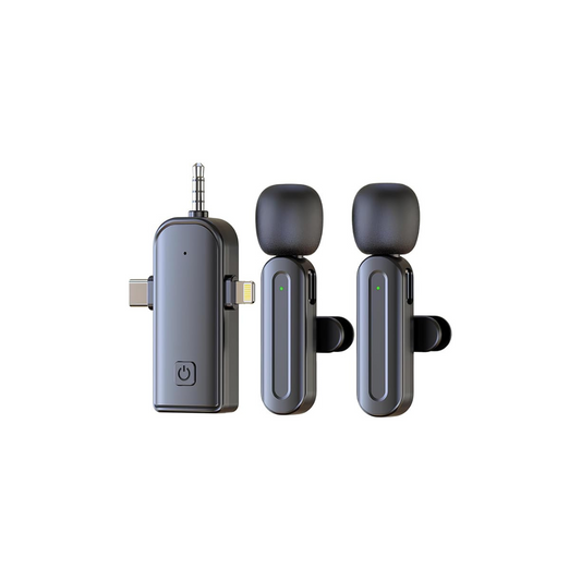 SX26 Wireless Microphone with 2 Noise-Canceling Mics, USB-C Fast Charging, Lightweight Design for Streaming, Video Recording, and Interviews